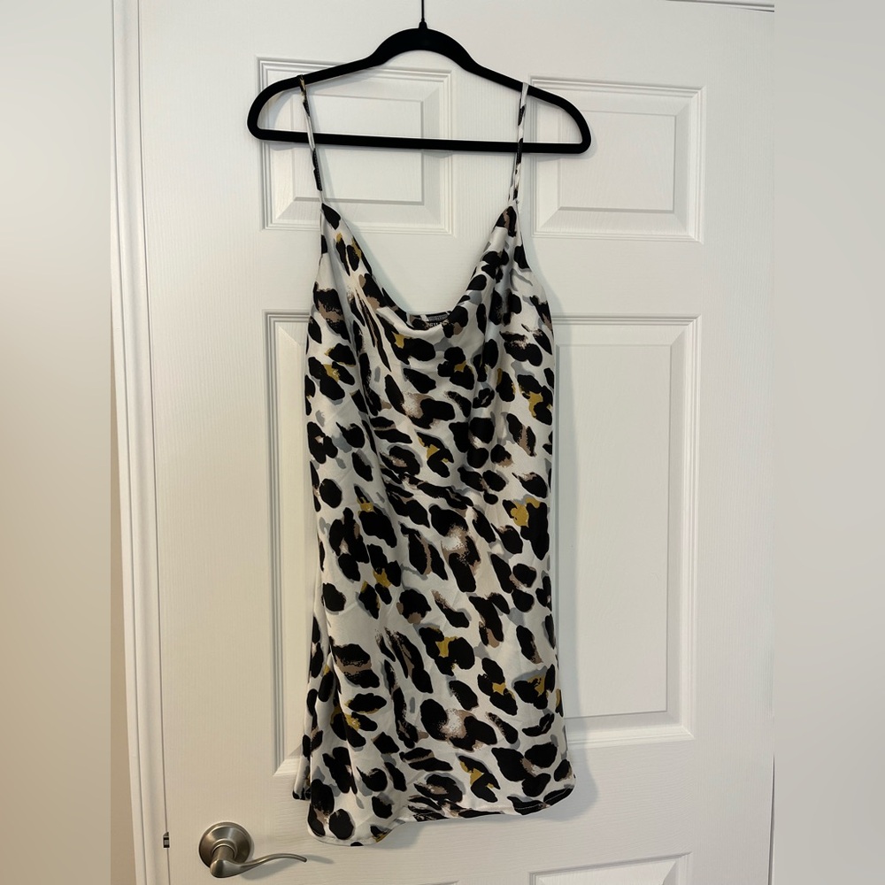 Leopard Print Slip Dress